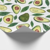 Wasserfarbe Rustikales Avocado-Muster  Geschenkpapier (Ecke)