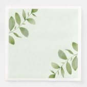 Wasserfarbe Rustikales Blatt Papier Napkin Serviette (Vorderseite)