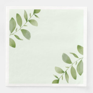 Wasserfarbe Rustikales Blatt Papier Napkin Serviette