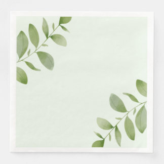 Wasserfarbe Rustikales Blatt Papier Napkin Serviette
