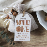Wasserfarbe Rustikales Holz Wild One Baby Dusche Geschenkanhänger<br><div class="desc">Einzigartige Wasserfarbe Holz rustikale wilde eine Babydusche Dank Geschenketiketten</div>