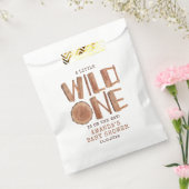 Wasserfarbe Rustikales Holz Wild One Baby Dusche Geschenktütchen (Versiegelt)