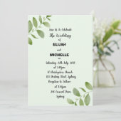 Wasserfarbe Rustikales Leaf Einladung (Stehend Vorderseite)