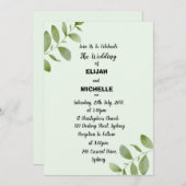 Wasserfarbe Rustikales Leaf Einladung (Vorne/Hinten)