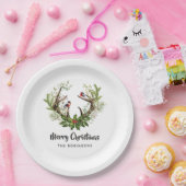 Wasserfarbe Rustikales Rentier Weihnachtsfest Part Pappteller (Party)