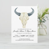 Wasserfarbe Rustikales Rodeo | Einladung zur Hochz (Stehend Vorderseite)