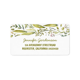 WASSERFARBE RUSTIKWOLDWÄSCHE ADRESSAUFKLEBER