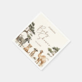 Wasserfarbe Safari Niedliche Tiere Kinderdusche Serviette (Ecke)