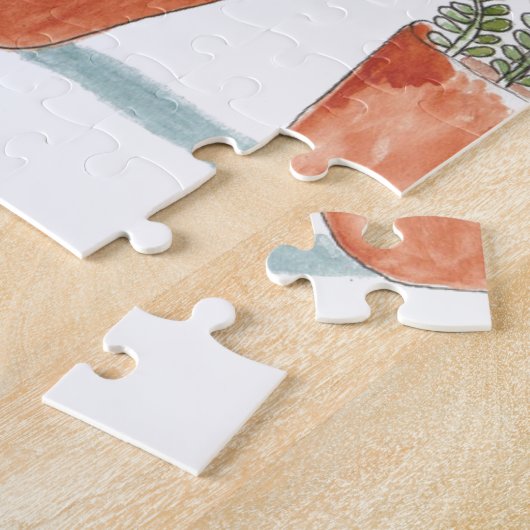 Wasserfarbe-saftige Kaktus-Pflanze Puzzle (Seite)