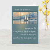 Wasserfarbe Sailboat Scene Karte (Gelbe Blume)