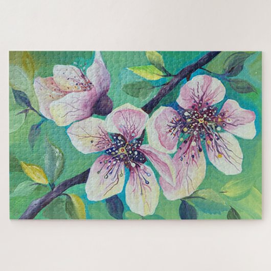 Wasserfarbe Sakura Cherry Blossom Puzzle (Horizontal)