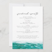 Wasserfarbe San Juan Puerto Rico Tropisches Meer Einladung (Rückseite)