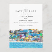 Wasserfarbe San Juan Puerto Rico Tropisches Meer Postkarte (Vorderseite)