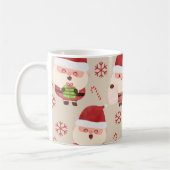 Wasserfarbe Santa Snowflake Candy Candy Cane Weihn Kaffeetasse (Links)