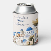 Wasserfarbe Santorin Zielort Bridal Dosenkühler (Kanne Rückseite)