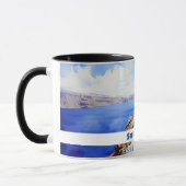 Wasserfarbe Santorini Oia Tasse (Links)