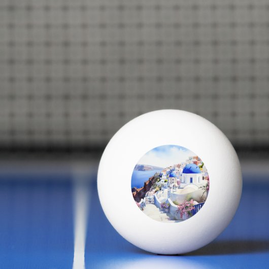 Wasserfarbe Santorini Oia Tischtennisball (Netto)