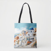 Wasserfarbe Santorini Tasche (Vorderseite)