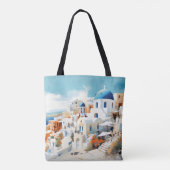 Wasserfarbe Santorini Tasche (Rückseite)