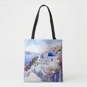 Wasserfarbe Santorini Tasche (Vorderseite)