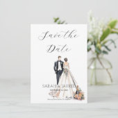 Wasserfarbe Save The Date (Stehend Vorderseite)