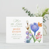 Wasserfarbe Save The Date (Stehend Vorderseite)