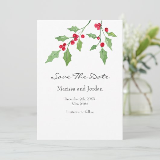 Wasserfarbe Save the Date (Stehend Vorderseite)