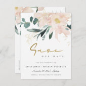 WASSERFARBE SAVE THE DATE ANKÜNDIGUNGSPOSTKARTE (Vorne/Hinten)