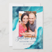 Wasserfarbe Save the Date einladen (Vorderseite)