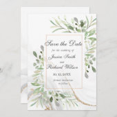 Wasserfarbe Save the Date Einladung (Vorne/Hinten)