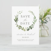 Wasserfarbe Save the Date Einladung Hochzeit (Stehend Vorderseite)