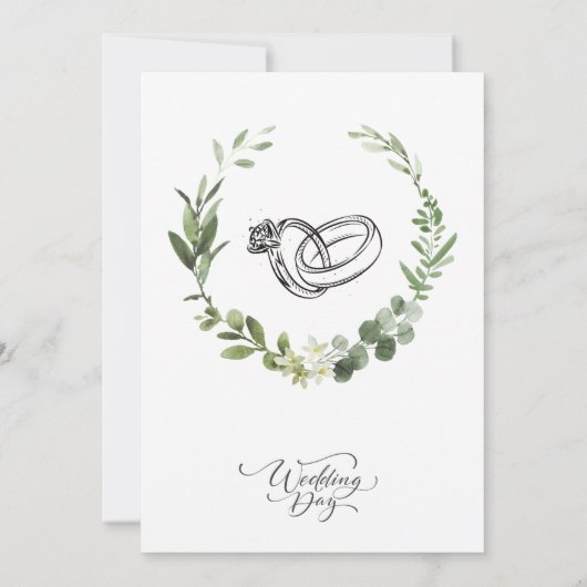 Wasserfarbe Save the Date Einladung Hochzeit (Rückseite)