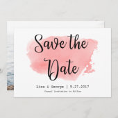 Wasserfarbe Save the Date mit benutzerdefiniertem  (Vorne/Hinten)