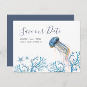 Wasserfarbe Save the Date unter Meer (Vorne/Hinten)