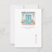 Wasserfarbe Sayulita Mexiko | QR Code Wedding RSVP Karte (Vorderseite)