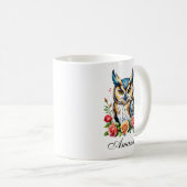 Wasserfarbe Schale mit Blume Girl Kaffeetasse (VorderseiteRechts)