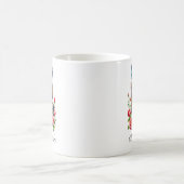 Wasserfarbe Schale mit Blume Girl Kaffeetasse (Mittel)