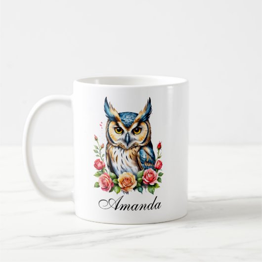 Wasserfarbe Schale mit Blume Girl Kaffeetasse (Links)