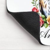 Wasserfarbe Schale mit Blume Girl Mousepad (Ecke)