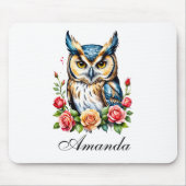 Wasserfarbe Schale mit Blume Girl Mousepad (Vorne)