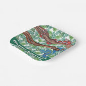 Wasserfarbe Schlange Lover Python Boa Haustiere Ge Pappteller (Gewinkelt)