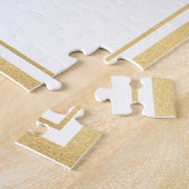 Wasserfarbe Schnauzer Welpe mit Goldrahmen Puzzle (Seite)