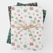 Wasserfarbe Schneeflocken Weihnachten Geschenkpapier Set (Beispiel)