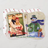 Wasserfarbe Schneemann Foto Weihnachten Extravagan (Vorne/Hinten)