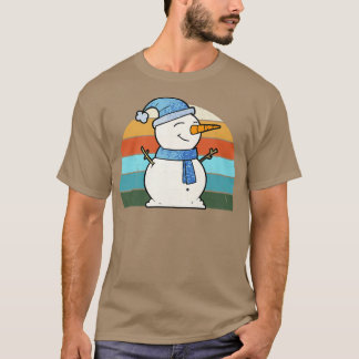 Wasserfarbe Schneemann Weihnachtsbaum Lichter Xma T-Shirt