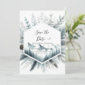 Wasserfarbe Schöne Hochzeit Save The Date (Stehend Vorderseite)