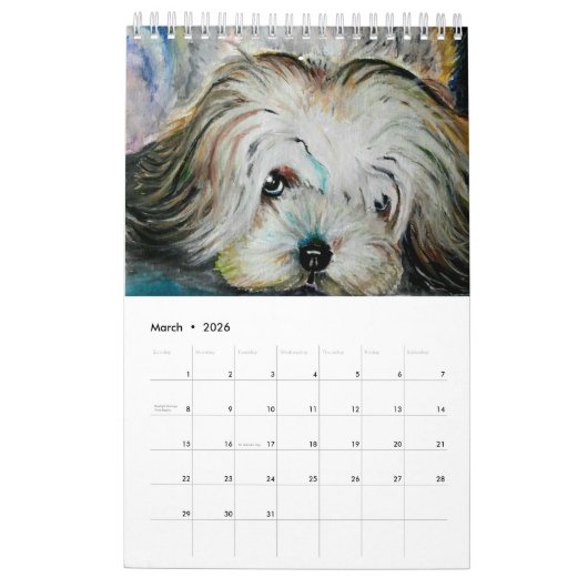 Wasserfarbe - Schöne Jahreszeiten Kalender (Mär 2026)