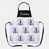 Wasserfarbe Schöne Nagelpolnischer Salon Personali Schürze (Vorderseite)