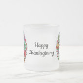 Wasserfarbe Schöner Kürbiskranz mit Blätter Mattglastasse (Mittel)