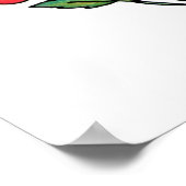 Wasserfarbe Schöner Kürbiskranz mit Blätter Poster (Ecke)